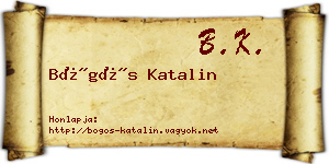 Bögös Katalin névjegykártya