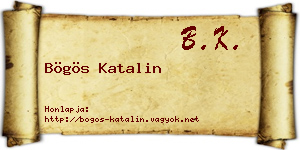 Bögös Katalin névjegykártya