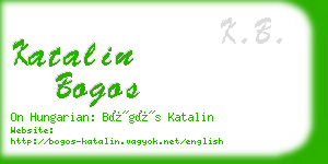 katalin bogos business card
